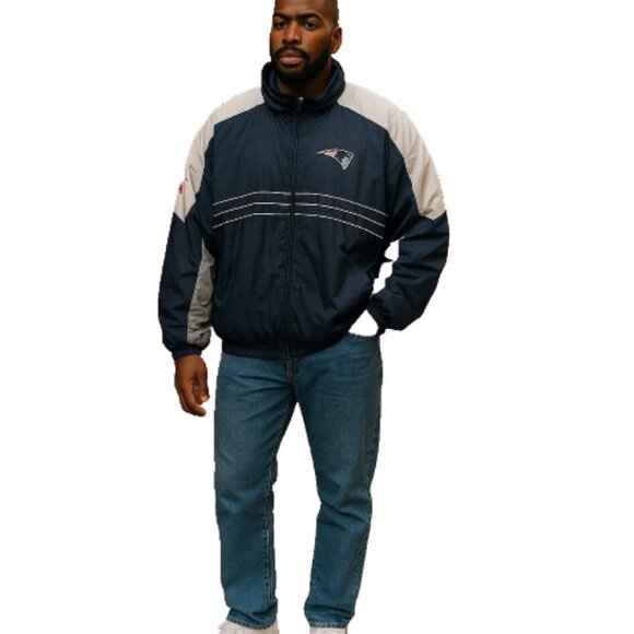 Windbreaker New England Patriots Jacket Size 2XL NFL SI Embroidered - Picture 13 of 15